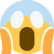 Face Screaming in Fear emoji on Twitter